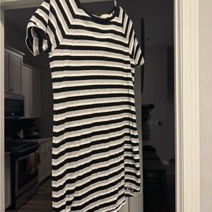 Michael Kors Striped Black and White Dress Small